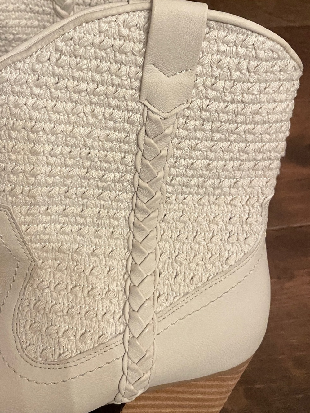 DV by Dolce Vita Cream Woven Western Ankle Boots - Picture 2 of 7